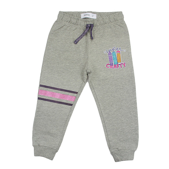 Redtag Mid-Grey Active Pants for Girls