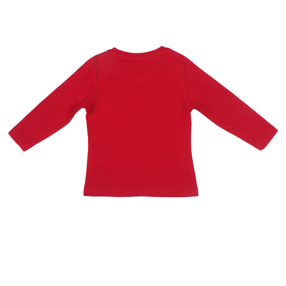 REDTAG Girl's Burgundy Casual T-Shirts