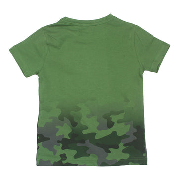 REDTAG Boy's Green T-Shirts - 0