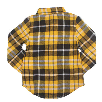 REDTAG Casual Mustard Plaid Shirt for Girls - 0