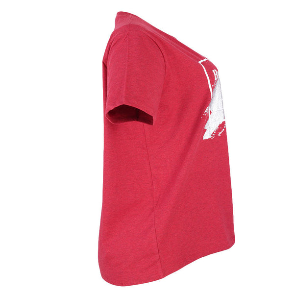 Redtag Red Casual T-Shirt for Women