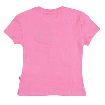 REDTAG Fuchsia Casual T-Shirt for Girls - 0