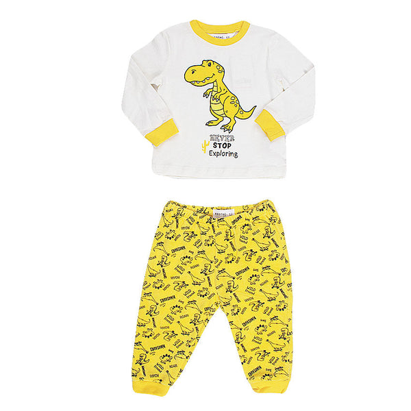 Redtag Ecru Pyjama Set for Boys