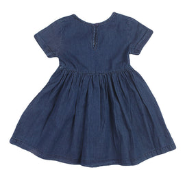 REDTAG Blue Casual Dress for Girls - 0