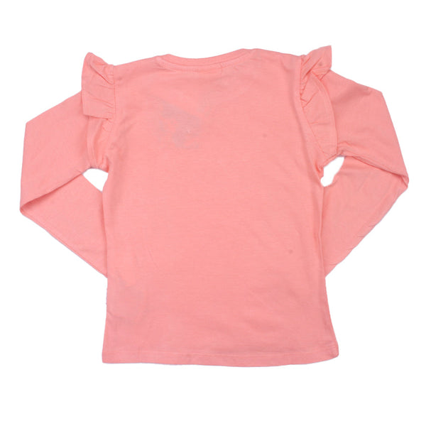 Redtag Orange Casual T-Shirt for Girls