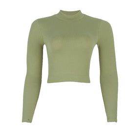 Redtag Dark Green Knitted Sweatshirt for Women