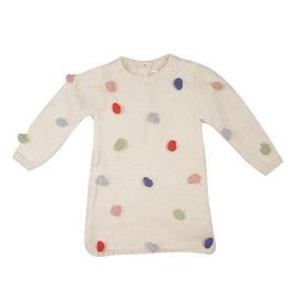 Redtag Cream Casual Dress for Girls