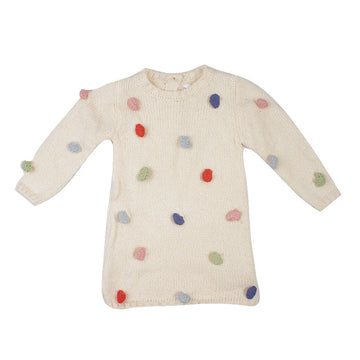 Redtag Cream Casual Dress for Girls