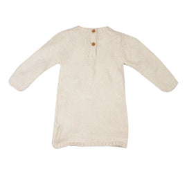 REDTAG Cream Casual Dress for Girls - 0