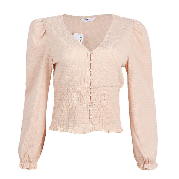 Redtag Women's Beige Formal Jersey Tops