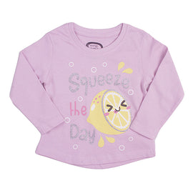 Redtag Girl's Lilac Casual T-Shirts