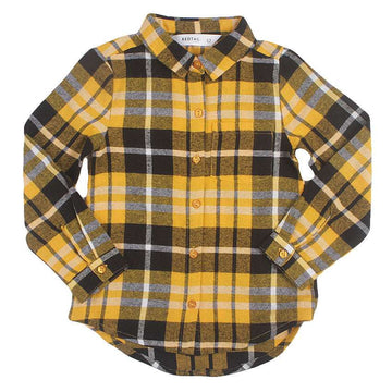 REDTAG Casual Mustard Plaid Shirt for Girls Nawao.com
