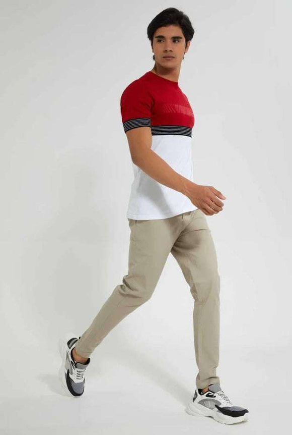 REDTAG Gen Slim Fit Casual Beige Trousers Nawao.com