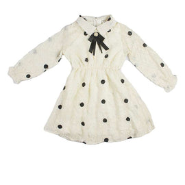 REDTAG Girl's Cream Casual Dresses Nawao.com