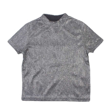 REDTAG Metallic Black High-Neck T-Shirt Nawao.com