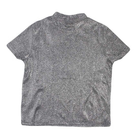 REDTAG Metallic Black High-Neck T-Shirt Nawao.com