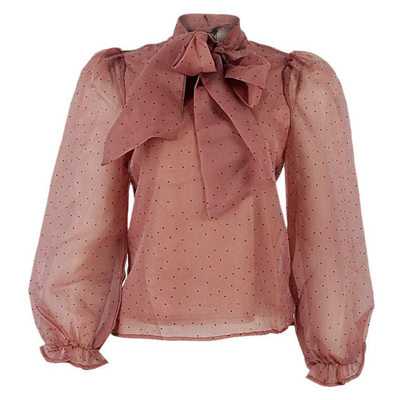 REDTAG Pale Pink Organza Blouse Nawao.com