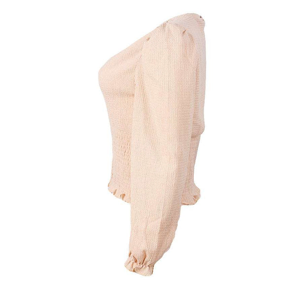 REDTAG Women's Beige Formal Jersey Tops Nawao.com