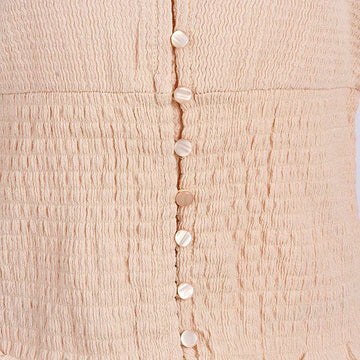 REDTAG Women's Beige Formal Jersey Tops Nawao.com