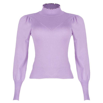 REDTAG Women's Lilac Formal Jersey Tops Nawao.com