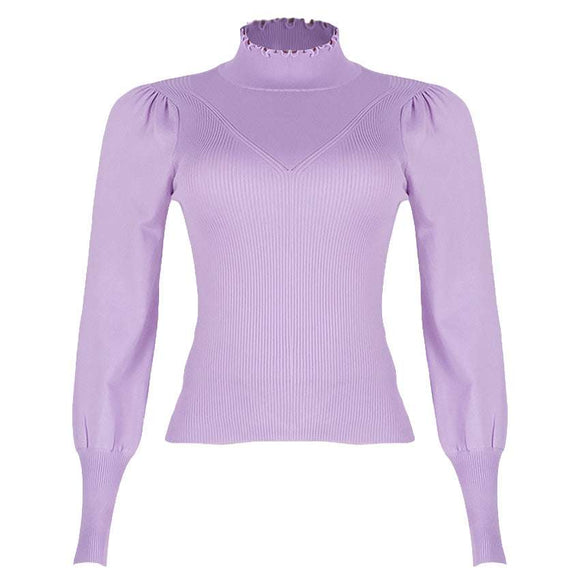 REDTAG Women's Lilac Formal Jersey Tops Nawao.com
