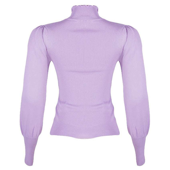 REDTAG Women's Lilac Formal Jersey Tops Nawao.com