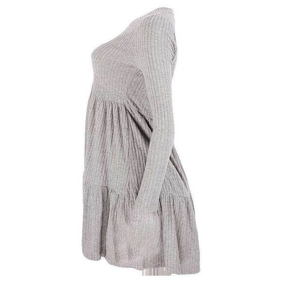 REDTAG Women's Mid-Grey Casual Dresses Nawao.com