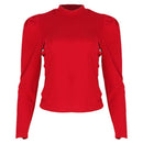 REDTAG Women's Red Formal Jersey Tops Nawao.com